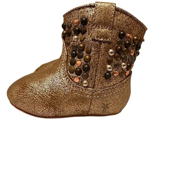 Frye Baby Deborah Studded Boots With Hook and Loop Fasteners, size 3 - Picture 5 of 6